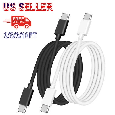 Type C to Type C Fast Charger Cable 3A For Samsung Mobile Phone Lead USB C Cable - Image 1 of 4