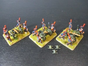 Pistolas de campo de artillería francesas napoleónicas miniaturas de primera fila x3 bien pintadas - Imagen 1 de 17