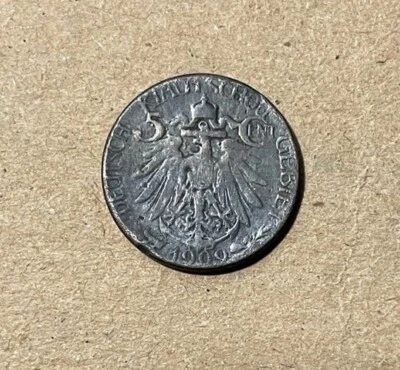 Kiau Chau - 1909 5 Cents - German Occupation - Scarce - Image 1 of 2