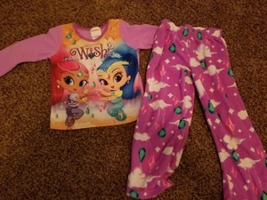 Shimmer and Shine Long Sleeve Pajamas 2 Piece Set - Size 6 EUC VGUC - Picture 1 of 3