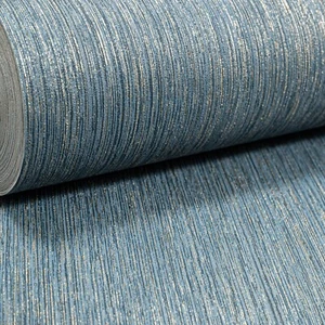 Plain Navy Blue Textured Wallpaper Metallic Gold Thick Heavy Shimmer Vinyl - Picture 1 of 6