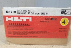 HILTI 6.3/10M powder cartridges .25 cal  yellow 50107 - 100 strips - 1000 shots - Picture 1 of 10