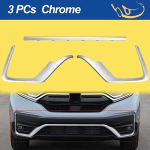 For 2020-2022 Honda CRV CR-V Front Bumper Lower Grille Trim Molding Chrome 3PCs - Picture 1 of 11