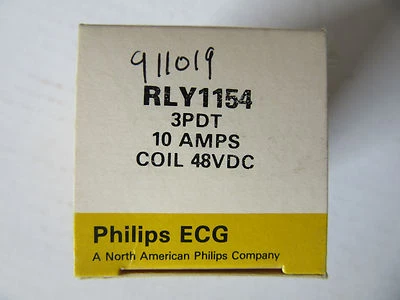 ECG Component Philips Relay RLY1154 Relay 3PDT 10A @ 240VAC, Coil 48VDC NEW!!! - Image 1 of 3