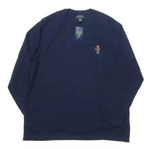Polo Ralph Lauren Crewneck Waffle-Knit Sleep Shirt, Navy, 2XL - Picture 1 of 2