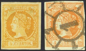 Otros apartados. Falso Postal. º USADO 52F(2). 1860. Conjunto de dos sellos del - Imagen 1 de 1