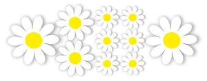 Gänseblümchen Blumen Aufkleber - Autos - Kinderzimmer - Wände - Fenster - Metalle - Bild 1 von 7