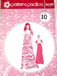 Patrones Pacifica 3017 Vestido Hawaiano Cintura Imperio Talla 10 Patrón Costura - Imagen 1 de 2