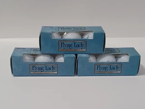 Lotto di 9 palline vintage Spalding Flying Lady blu e bianco 3 scatole made USA - Foto 1 di 9