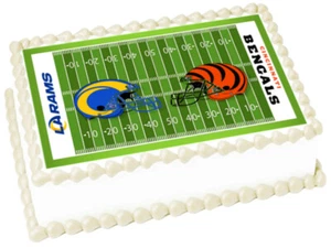 FOOTBALL SUPER BOWL Birthday Image Edible cake topper Design - Picture 1 of 10