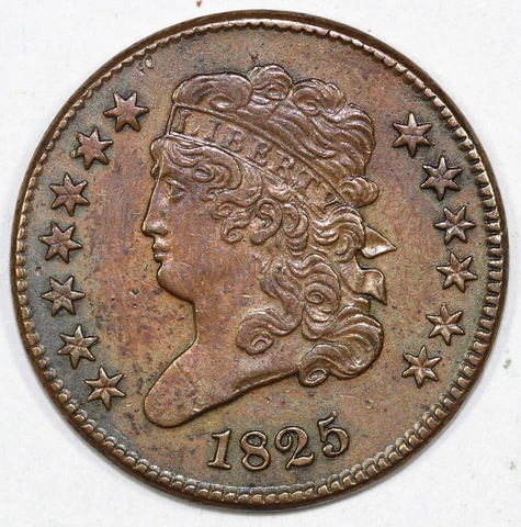 1825 1/2c C-1 Classic Head Half Cent Cover
