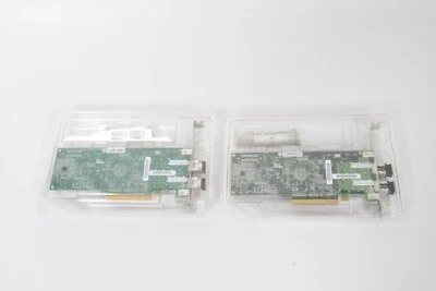 Lot of 2 LPE12002-E Emulex PCI-E 2 Port Fibre Channel HBA - Image 1 of 4