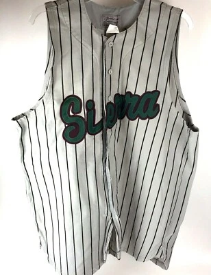 Camiseta de béisbol de colección sin mangas a rayas Southland EE. UU. talla 46 Sierra  Foto 1 de 4