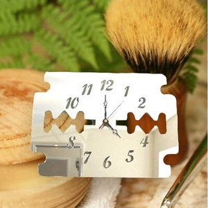 Razor Blade Shaped Clocks - Many Colour Mirrors & Solid Not Mirror Colours - Picture 1 of 6