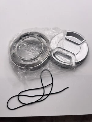 58mm Snap Cap LC-58  | Vtg | Genuine Generic/ FOR FUJIFILM X10 & X20  -SILVER - Image 1 of 4