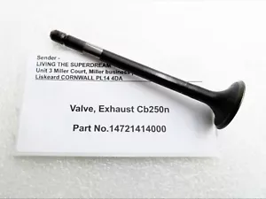 HONDA SUPERDREAM CB250N ORIGINAL EXHAUST VALVE - PART No. 14721414000 - Picture 1 of 1