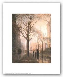 CITYSCAPE ART PRINT Plaza After the Rain Paul Cornoyer 8x10 - Picture 1 of 1