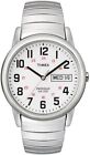 Timex T20461, Easy Reader, Men's, Silvertone Expansion Watch, Indiglo, Day/Date