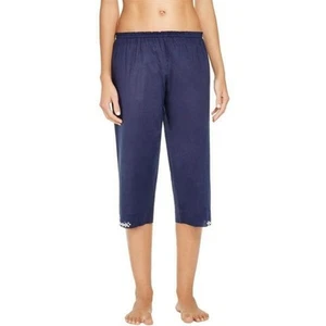Pantalón capri azul con bordado talla L Naked Sleepwear - Imagen 1 de 5