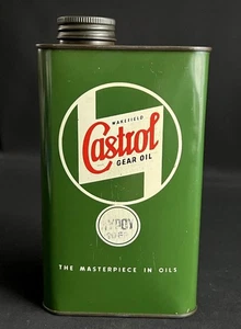 WAKEFIELD CASTROL VINTAGE GEAR OIL CAN ONE QUART GARAGE FORECOURT DISPLAY TIN - Picture 1 of 9