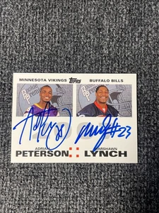 2007 Topps Adrian Peterson / Marshawn Lynch Rookie Premiere Auto Duals #RPDA-PL - Bild 1 von 2