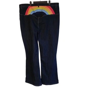 Modcloth Rainbow Wide Leg Jeans - Size 24W - NWT - Picture 1 of 7