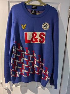 Impresionante Jersey Lyle & Scott X Lovers FC Hombre Azul Punto XL Azul PTP 23 - Imagen 1 de 12