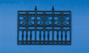3 Panel Ornate Plastic Railing / Fence (Style 1), Dolls House Miniature, UK - Picture 1 of 1
