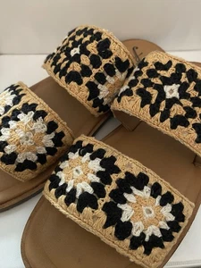 Free People Juliet Häkelsandale schwarz Kombi Schuh Damengröße 38 US 8 - Bild 1 von 8
