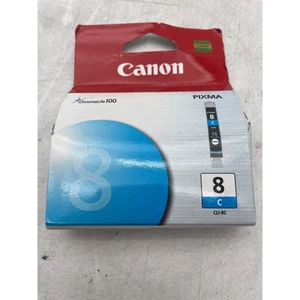 Canon CLI-8C Ink Cartridge Cyan Genuine Ink Chromalife100 PIXMA - Picture 1 of 7
