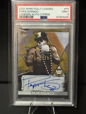 2021 Topps Fully Loaded Papa Shango Legends  Citrine Auto /75 PSA 9 - Image 1 of 2