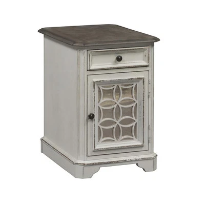 Magnolia Manor Chair Side Table in Antique White - Image 1 of 4