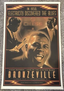 Póster turístico 2006 Bronzeville Chess Records Electric Blues SoulfulIllinois.com - Imagen 1 de 10