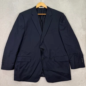 Joseph Abboud Mens 46R Navy Marzotto S120s Wool Blazer Suit Jacket Made in USA - Picture 1 of 12