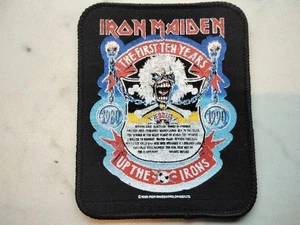 IRON MAIDEN PATCH ORIGINAL 1990 TEN YEARS Vintage Aufnäher 10x8,5cm Heavy Metal  - Bild 1 von 3