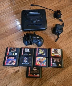 Sega Genesis MK-1631 Console System Bundle Cords & Controller Tested 9 Games - Picture 1 of 7