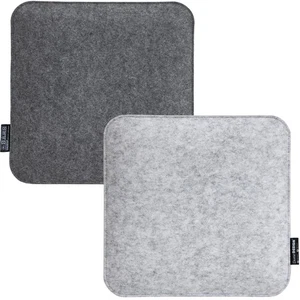 Stuhlkissen Filz 2er Set Soft viereckig Grau 35x35cm - Bild 1 von 9