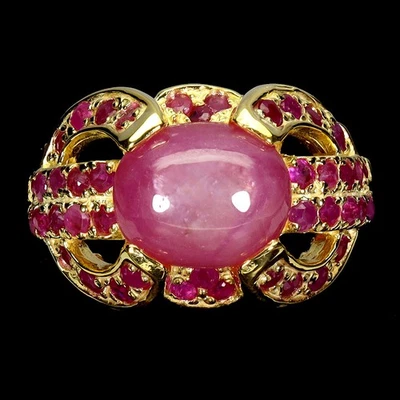 925 Sterling Silver Ring Oval Ruby 11x9mm Natural Gemstone Jewelry Size 8 - Image 1 of 4