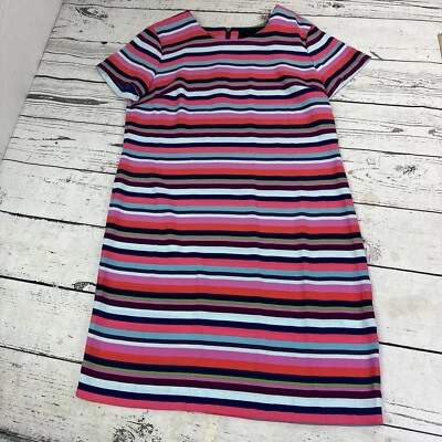 Vestido feminino CYNTHIA ROWLEY tamanho 2 listrado multicolorido sem mangas com zíper - Imagem 1 de 4