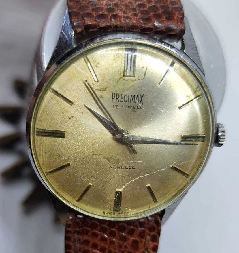 Vintage Precimax Lizard leather band - Dress watch Manual Wind AS1686 Swiss Made - Image 1 of 4