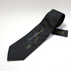 Barres de couleur Saladin Manzetti fabriquées en italien 100 % cravate en soie conçue par teinture de tige NEUF