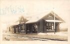 J62/ Sylvia Kansas RPPC Postcard c1910 Railroad Depot Station  39