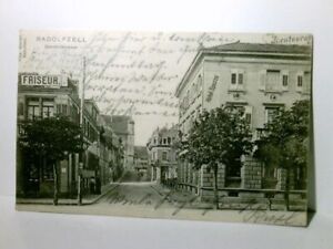 Radolfzell. Bahnhofstrasse. Alte Ansichtskarte / Lithographie s/w, gel. per Bahn