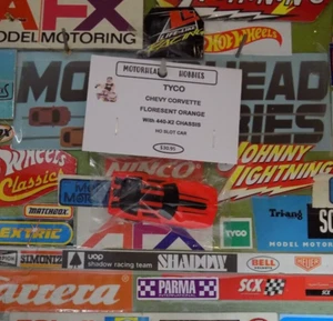 TYCO, CHEVROLET CORVETTE mit 440-X2 Chassis, HO SLOT CAR, FLORESENT ORANGE! - Bild 1 von 5