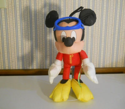 Raro de colección Mickey Mouse Buceador Peluche Nylon Juguete de agua Piscina Baño J Foto 1 de 3