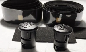 Ritchey logo EVA Handlebar Bar Tape Wrap Bar ROAD black cork CYCLING ROAD end - Picture 1 of 2