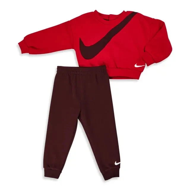 Tuta Nike Bambino Girocollo Rossa e Bordeaux Felpata Da 1 a 7 anni 66K238-R5Y - Immagine 1 di 4