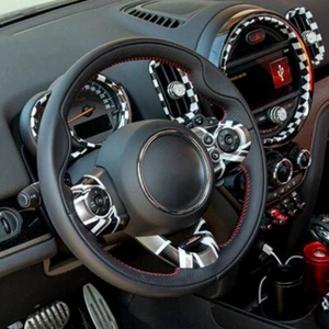 Car Steering Wheel Sticker Horn Button Cover For Mini Cooper S JCW 2014 - 2021 - Picture 1 of 6