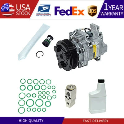 Kit de compressor A/C, secador, vedação rápida, tubo e óleo compatível com 2006-2007 Mazda 6 - Imagem 1 de 4