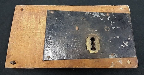 Authentic Late 1700's Early 1800's Wood Rim Lock Cover